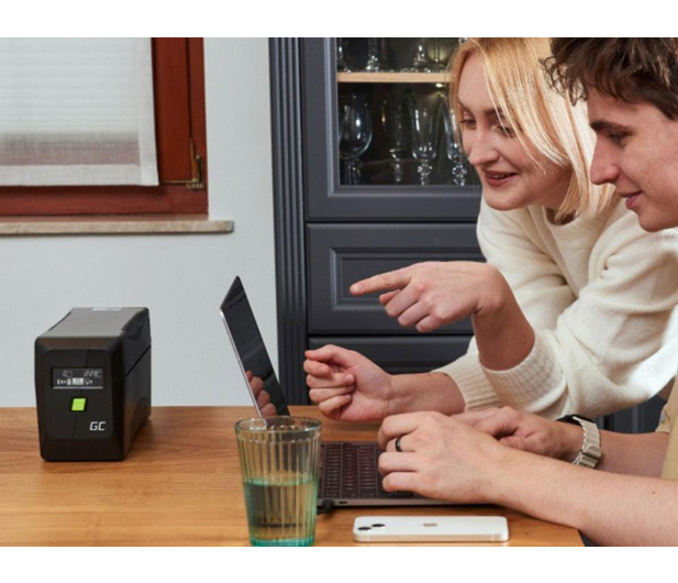 Green Cell UPS PowerProof (1000VA/600W, LCD) UPSLM600 / 5904326375604 - 1364727 - zdjęcie 4